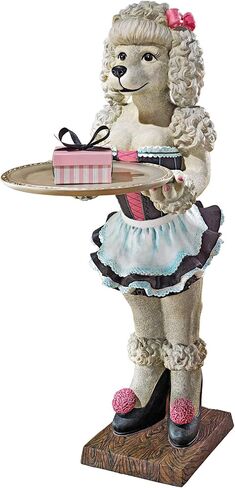 Design Toscano Francois Parisian Art Deco Butler Side Table Statue, 3 Foot, Multicolor in Kuwait