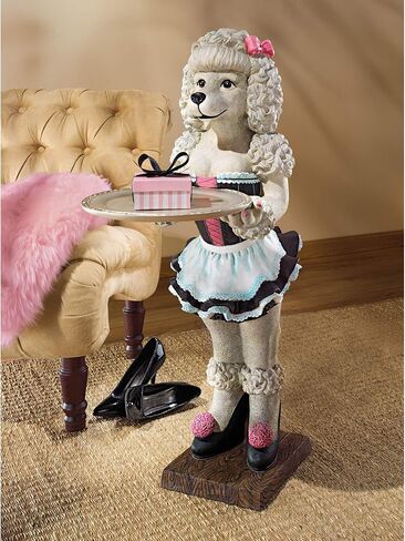 Design Toscano Francois Parisian Art Deco Butler Side Table Statue, 3 Foot, Multicolor in Kuwait