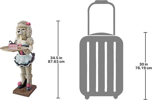 Design Toscano Francois Parisian Art Deco Butler Side Table Statue, 3 Foot, Multicolor in Kuwait