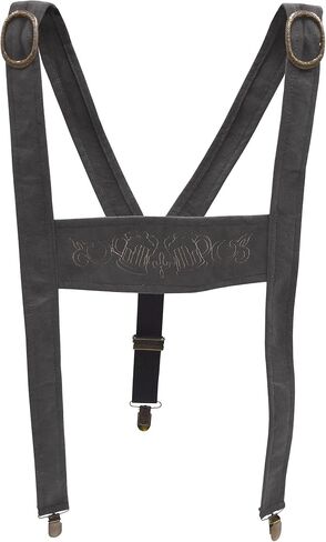 Nicky Bigs Novelties Lederhosen Suspenders Mens German Oktoberfest Bavarian Alpine Costume Accessory in Saudi Arabia