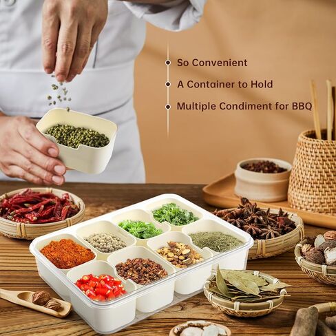 Divided Serving Tray with Lid and Handle - Versatile Snackle Box Charcuterie Container for Fruits, Nuts & Candy - Portable Clear Organizer for Party, Picnic, Entertaining, Travel in Saudi Arabia