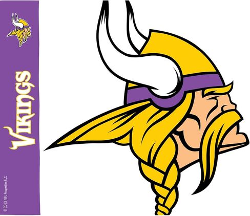 Tervis Made in USA Double Walled NFL Minnesota Vikings Insulated Tumbler Cup Keeps Drinks Cold & Hot, 24oz - Black Lid, All Over in Saudi Arabia