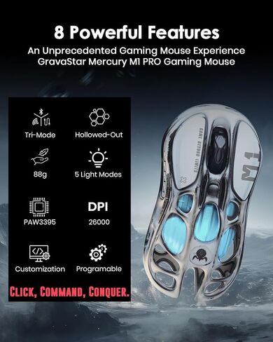 GravaStar Mercury Gaming Mouse (Yellow - Version with trail of battle damage) in Saudi Arabia