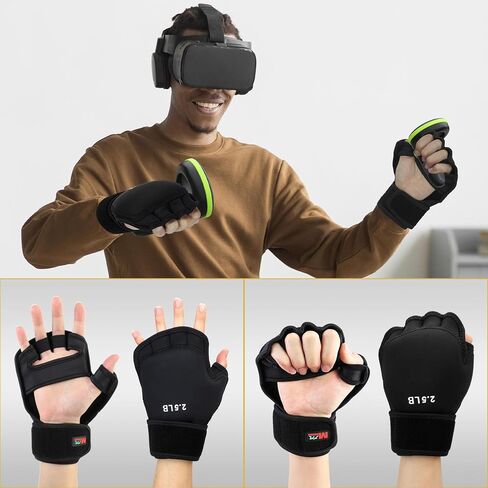 Weighted Hand Gloves 5lb(2.5lb Each), Soft Iron Fitness Gloves, Washable, for Gym Boxing Swimming Strength Training in Kuwait