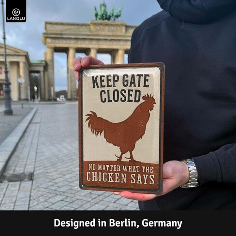 Funny Chicken Coop Signs for outside, Beware of Chicken, Chickens Decor for Coop & Outdoor, Chicken Lover Gifts, Metal Chicken Signs, Chicken Coop Decorations 12x8" in Saudi Arabia