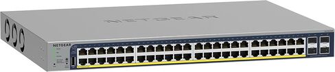 NETGEAR 26-Port PoE Gigabit Ethernet Smart Switch (GS724TPP) - Managed, Optional Insight Cloud Management, 24 x PoE+ @ 380W, 2 x 1G SFP, Desktop or Rackmount, and Limited Lifetime Protection in Saudi Arabia
