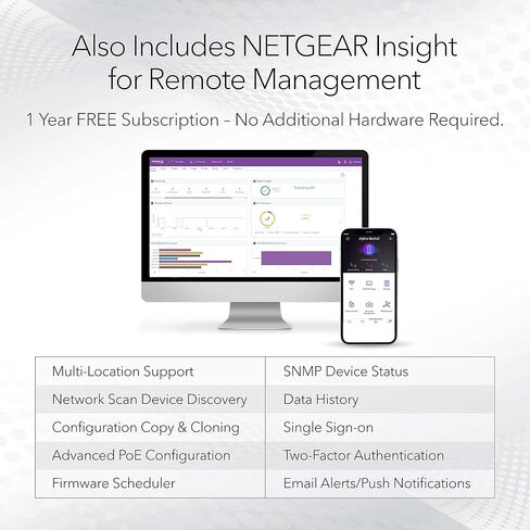 NETGEAR 26-Port PoE Gigabit Ethernet Smart Switch (GS724TPP) - Managed, Optional Insight Cloud Management, 24 x PoE+ @ 380W, 2 x 1G SFP, Desktop or Rackmount, and Limited Lifetime Protection in Saudi Arabia