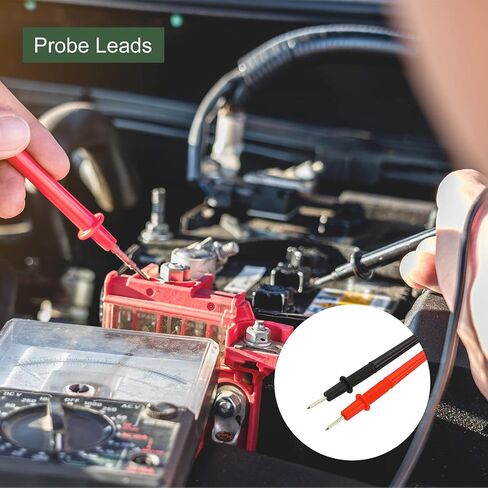 YOKIVE 2 قطعة من سلاسل الاختبار، كابل مسبار متعدد مع قابس الموز | اختبار المكونات الإلكترونية، رائعة للعمل الإلكتروني (أحمر، أسود، 1000 فولت، 10 أمبير، 65 سم) in Saudi Arabia