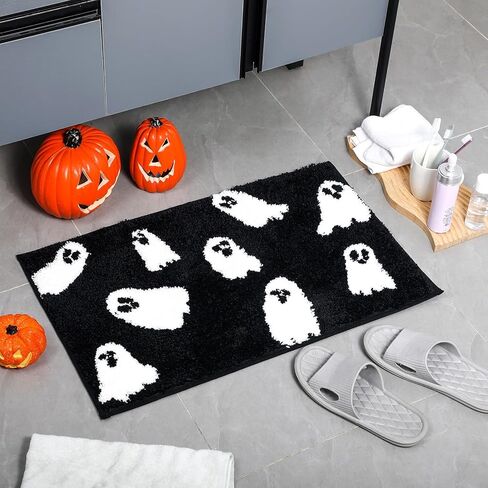 سجادة حمام شبح الهالوين، سجادة حمام لطيفة مخيفة للهالوين، سجادة حمام غير قابلة للانزلاق للهالوين، سجادة حمام ناعمة قابلة للغسل، هدية قوطية، سجادة الهالوين اللطيفة للحمام، غرفة النوم، ديكور المنزل in Kuwait
