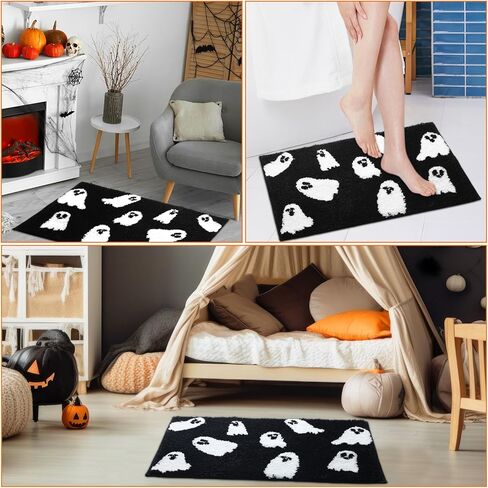 سجادة حمام شبح الهالوين، سجادة حمام لطيفة مخيفة للهالوين، سجادة حمام غير قابلة للانزلاق للهالوين، سجادة حمام ناعمة قابلة للغسل، هدية قوطية، سجادة الهالوين اللطيفة للحمام، غرفة النوم، ديكور المنزل in Kuwait