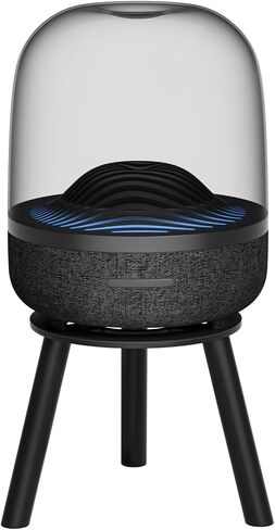 حامل مكبر صوت مكتبي معدني لـ Harman Kardon Aura Studio 3، Aura Studio 4، SoundSticks 4 حامل مكبر صوت - حامل مكبر صوت سطح المكتب لـ Harman Kardon للصوت المحيطي سهل التركيب، أسود in Kuwait