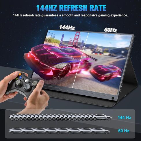 2.5K Portable Monitor 17.3 Inch 2560x1440 100% Adobe sRGB IPS HDR USB-C Second Laptop Monitor HDMI Computer Display Gaming Monitor Travel Monitor for Laptop PC Mac Phone PS4 Xbox Switch in Saudi Arabia