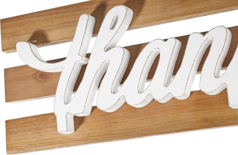 Rustic Thankful Signs for Home Decor 16 Inches, Hanging Wooden Craft Give Thanks Sign for Wall Decor Living Room, Handmade Farmhouse Thankful Grateful Blessed Sign for Bedroom Kitchen in Saudi Arabia