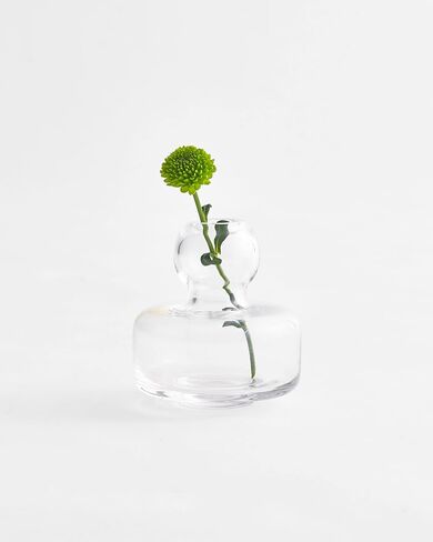 MARIMEKKO Clear Glass Flower Vase — Upgrade Your Home Decor with Our Modern Vases for Centerpieces — Perfect Small Glass Vases for Flowers (4" L x 4" W) in Saudi Arabia