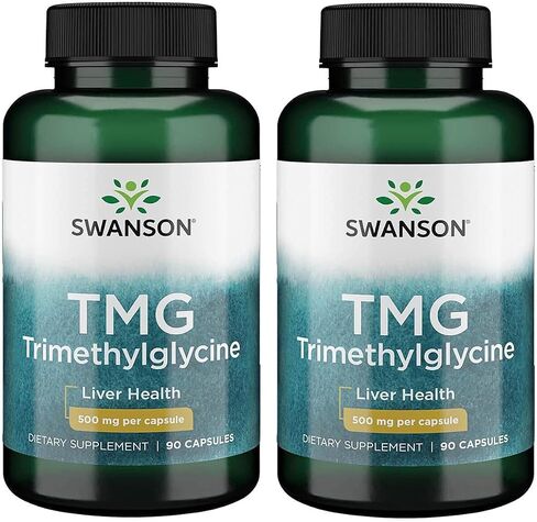 سوانسون TMG تريميثيل جليسين - مكمل للأحماض الأمينية يعزز صحة وظائف الكبد ودعم صحة القلب - (90 كبسولة، 500 مجم لكل منها) in Saudi Arabia