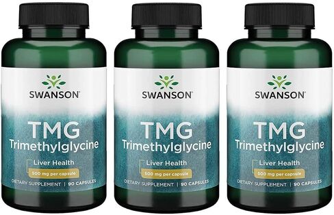 سوانسون TMG تريميثيل جليسين - مكمل للأحماض الأمينية يعزز صحة وظائف الكبد ودعم صحة القلب - (90 كبسولة، 500 مجم لكل منها) in Saudi Arabia