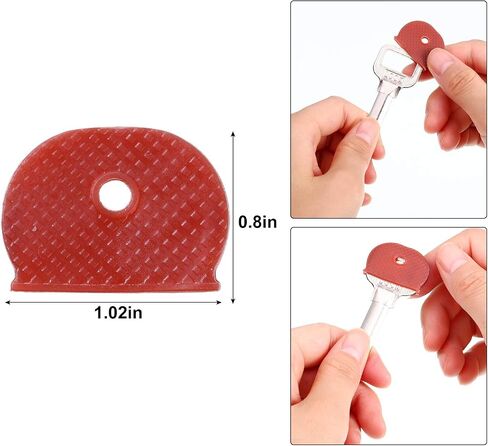 Blulu 80 Pieces Key Color Covers Key Caps Tags Covers Set Plastic Key Identifier Rings Key Toppers for Keys Organization House Key, 2 Styles (Macaron Color, Semicircular) in Saudi Arabia