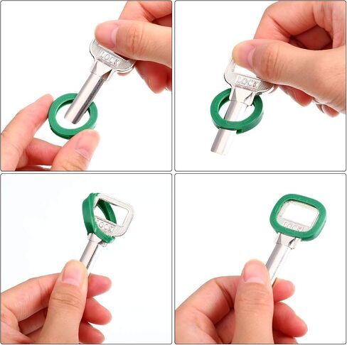 Blulu 80 Pieces Key Color Covers Key Caps Tags Covers Set Plastic Key Identifier Rings Key Toppers for Keys Organization House Key, 2 Styles (Macaron Color, Semicircular) in Saudi Arabia