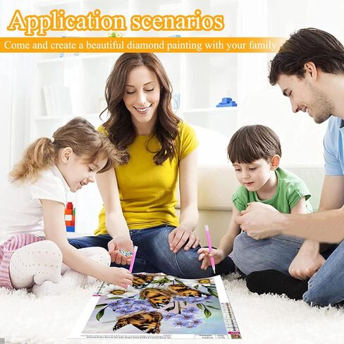 UMOART Gnome Diamond Painting Kits - Honey Bee Diamond Art Painting Kits for Adults Kids, Round Diamond Dots Gnome Painting Kits Gifts, Full Drill Diamond Painting 30x40cm for Home Decor in Saudi Arabia