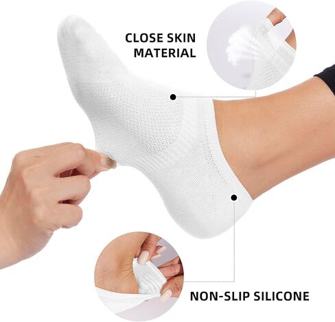 Womens 5 Pack Cotton Socks Ultra Thin Breathable Dry Fit Low Cut Running Ankle Solid Color Socks in Saudi Arabia