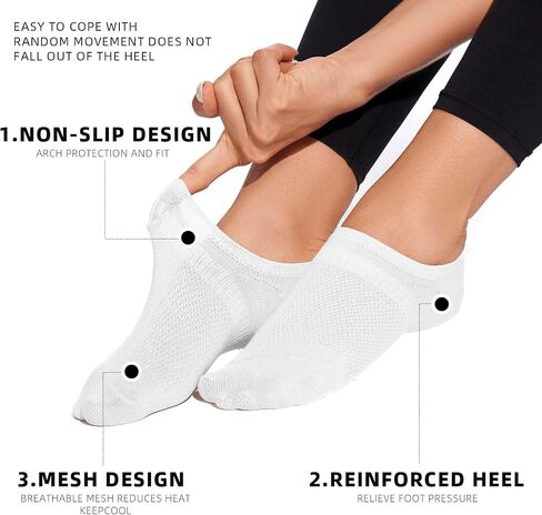 Womens 5 Pack Cotton Socks Ultra Thin Breathable Dry Fit Low Cut Running Ankle Solid Color Socks in Saudi Arabia