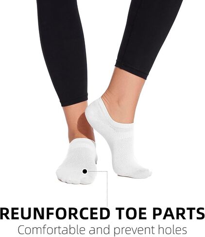 Womens 5 Pack Cotton Socks Ultra Thin Breathable Dry Fit Low Cut Running Ankle Solid Color Socks in Saudi Arabia