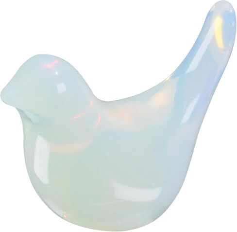 Opalite Bird Crystals Figurine Little Bird Decor Healing Stone Small Animal Statues Gift Polished Carved Gemstones Sculpture Office Home Desk Natural Contemporary Decor in Saudi Arabia