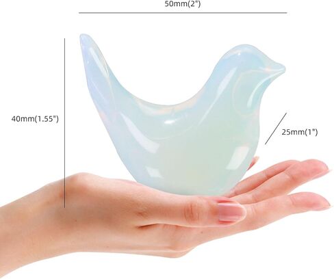 Opalite Bird Crystals Figurine Little Bird Decor Healing Stone Small Animal Statues Gift Polished Carved Gemstones Sculpture Office Home Desk Natural Contemporary Decor in Saudi Arabia