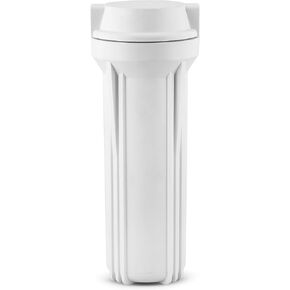 Hydronix HX-HF2-10WHWH38 10" White Housing Flat Cap for RO & Filtration Systems, 3/8" Ports