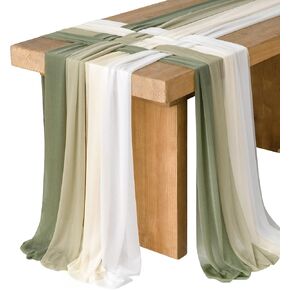 مفرش طاولة من الشيفون البرتقالي المحروق بطول 10 أقدام من Ling's Moment مع بريق فضي لطاولة الزفاف على شكل قلب في الخريف (مجموعة من 8، ظلال الطين) in Kuwait