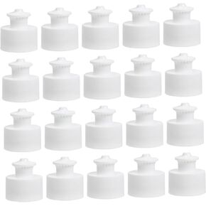 20pcs Sports Bottle Cap Water Bottle Tops for Toddlers Soda Bottle Mini Bottles Bottle Replacement Cap Milk Bottle Tops for Uk Glass Bottles Child Adapter Push and Pull White