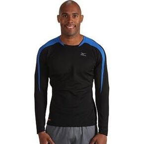 Mizuno Men's Breath Thermo Long Sleeve Running Crew Shirt