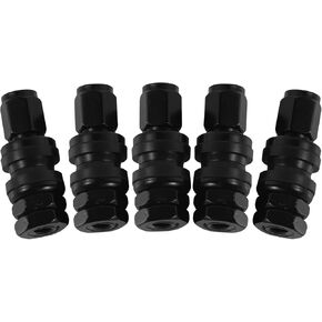 TR43E/VS43 Black Tubeless Metal Clamp-in Valve Stems, 0.453 inch/11.3mm+0.4mm, Length 43mm, Aluminum Alloy, Pack of 5