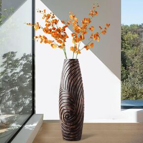 Tall Floor Vase - 26.8 inch Large White Sliver Vase for Home, Hotel, Office Decor - Tall Vases for Floor, Floor Vase Decor Ideal for Living Room,Tall Vase Corner Hallway Indoor