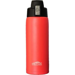 Aquatix (Bright Pop Orange, 21 Ounce) Pure Stainless Steel Double Wall Vacuum Insulated Sports Water Bottle with Convenient Flip Top - Keeps Drinks Cold for 24 Hours, Hot for 6 Hours