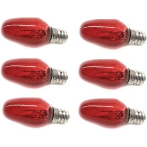 ZGSJBKL Red Night Light Bulb Replacement Bulbs 5W 120V - 6 Pack Party or Event Lighting