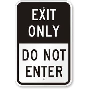 "Exit Only - Do Not Enter" Sign By SmartSign | 12" x 18" 3M High Intensity Grade Reflective Aluminum