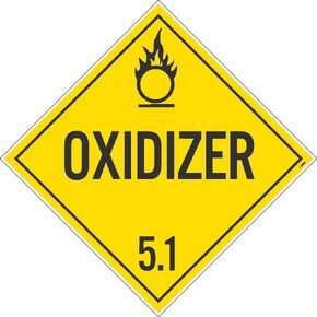 NMC DL14UV Oxidizer 5.1 Dot Placard Sign in Saudi Arabia