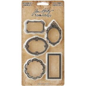Tim Holtz, Advantus Adornments Deco Frames Decorative Ornaments, silver