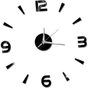 Round Stickers Housewarming Mirror Clock Gold Clock Home Decoration Modern Clock Digital Clocks Mirror Trim Appliques Embellishments 3D Wall Clock Household