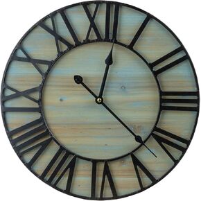 Sorbus 16-Inch Large Wall Clock - Centurian Roman Numeral Style - Modern Home Decor - Metal Wood Decorative Analog Clock