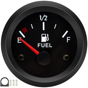 2" Fuel Level Gauge with Fuel Tank Sending Unit, 52MM 12V Fuel Tank Meter E-1/2-F Pointer Meter Meter 240-33ohm for Car Rv Yacht Boat Motorcycle