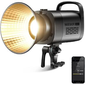 NEEWER CB60B 70W COB LED Video Light with 2.4G/APP Control, Diffuser Sock, Bi Color 2700K-6500K 34000lux/m CRI97+ 12 Scenes Bowens Mount Continuous Output Lighting for Studio Photography Video in Saudi Arabia