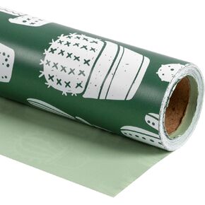 RUSPEPA Reversible Wrapping Paper Roll - Mini Roll - Watermelon Design Great for Birthday, Summer, Party, Holiday - 17 Inches X 32.8 Feet