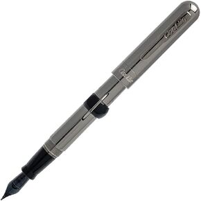 Conklin Mark Twain Gunmetal Crescent Filler Limited Edition (1898) Fountain Pen - Fine Nib - Exquisite Luxury Pen for Men & Women – Perfect for Office, Business, School, Gifts, Journaling, Autographs