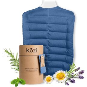 Kozi Weighted Heating Pad Microwavable|Hot & Cold Aromatherapy neck and back wrap|Moist Heat for Cramps, Muscles, Joints, Back, Neck and Shoulders, Heat Compress Pillow | Pear