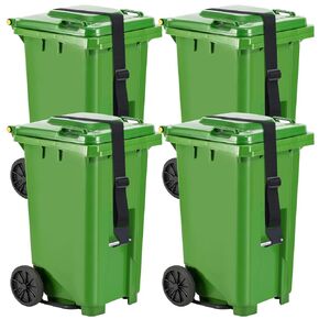 Trash Can Locks for Animals: 2 Pack Adjustable Garbage Can Locks for Animals, Security Straps Trash Can Lid Lock to Keep Squirrels, Raccoons, Critters Out of The Trash