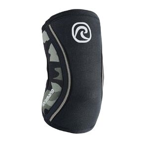Rehband Elbow 5mm Compression Sleeve, Neoprene Elbow Sleeves for Weightlifting, Anatomical Design, Non-Slip & Close Fitting, Elbow Support Unisex, Colour:Carbon/Black, Size:Large