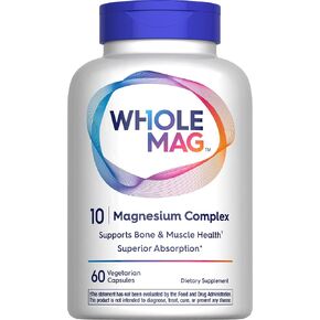 Magnesium 10 in 1 Complex | 60 Vegetarian Capsules | Non-GMO and Gluten Free Formula