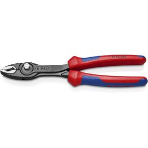 Knipex TwinGrip Adjustable Front Grip Plier Black with Multi-Component Sleeves 200mm 82 02 200